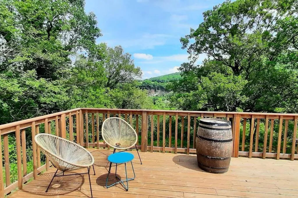 Maison Bois Avec Terrasse Sur Pilotis Cazals  Holiday home